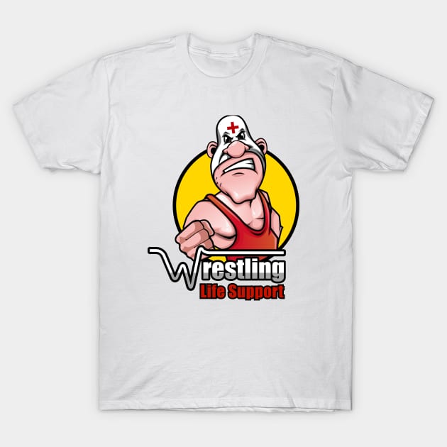 Wrestling Life Support Podcast T-Shirt by starwheelbooks